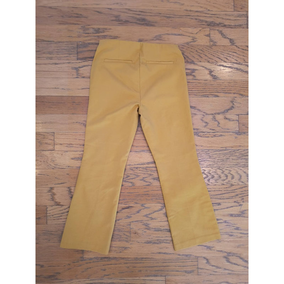 Crosby Dress Pants Women's Size 2 Yellow Cropped Flare Leg Side zip Career wear - Picture 8 of 16
